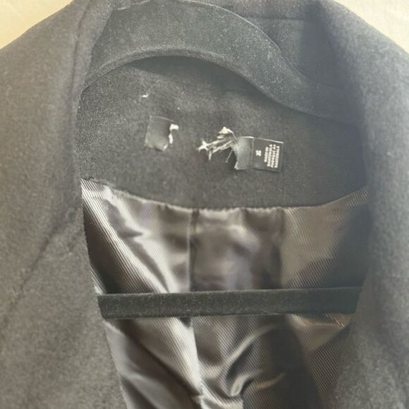 Lauren Ralph Lauren Double Breasted Wool Blend Black Coat Women’s Size 14 - Picture 3 of 10